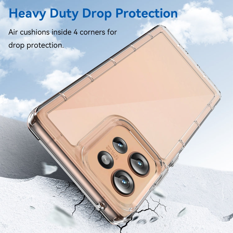 For Motorola Edge 50 Colorful Series Acrylic Hybrid TPU Phone Case(Transparent) - free shipping - PMC TechLife - Order now!