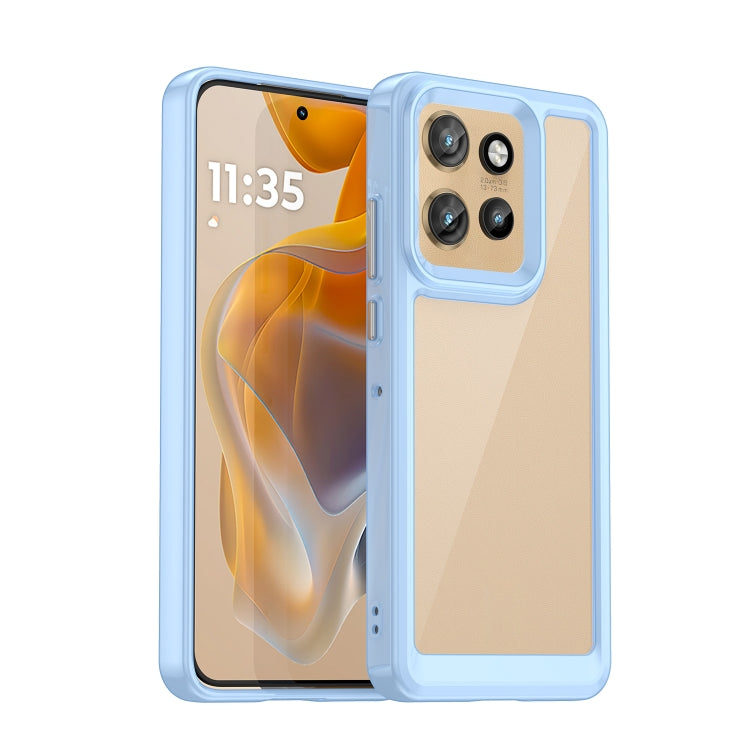 For Motorola Moto S50 Colorful Series Acrylic Hybrid TPU Phone Case(Blue) - free shipping - PMC TechLife - Order now!