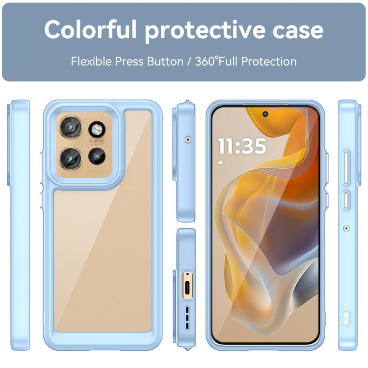 For Motorola Moto S50 Colorful Series Acrylic Hybrid TPU Phone Case(Blue) - free shipping - PMC TechLife - Order now!