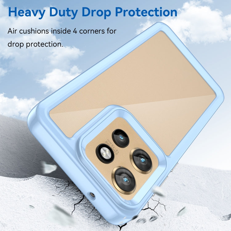 For Motorola Moto S50 Colorful Series Acrylic Hybrid TPU Phone Case(Blue) - free shipping - PMC TechLife - Order now!