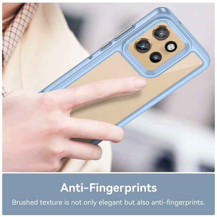 For Motorola Moto S50 Colorful Series Acrylic Hybrid TPU Phone Case(Blue) - free shipping - PMC TechLife - Order now!