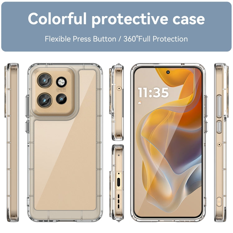 For Motorola Moto S50 Colorful Series Acrylic Hybrid TPU Phone Case(Transparent) - free shipping - PMC TechLife - Order now!