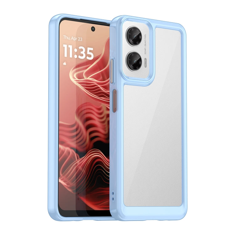 For Motorola Moto G35 5G Colorful Series Acrylic Hybrid TPU Phone Case(Blue) - free shipping - PMC TechLife - Order now!