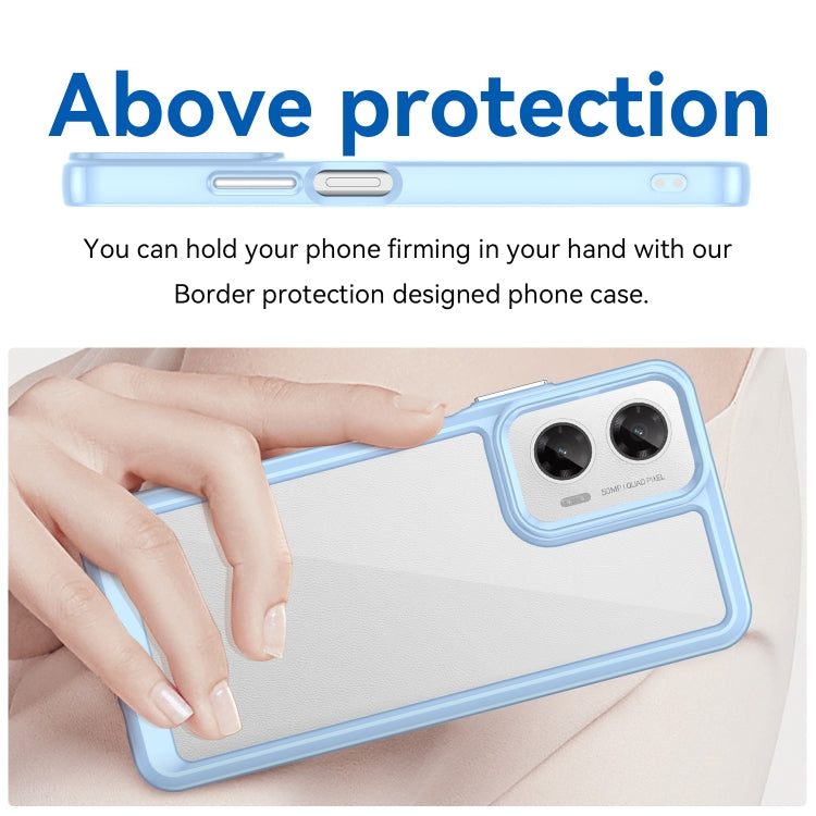 For Motorola Moto G35 5G Colorful Series Acrylic Hybrid TPU Phone Case(Blue) - free shipping - PMC TechLife - Order now!