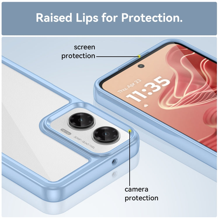 For Motorola Moto G35 5G Colorful Series Acrylic Hybrid TPU Phone Case(Blue) - free shipping - PMC TechLife - Order now!