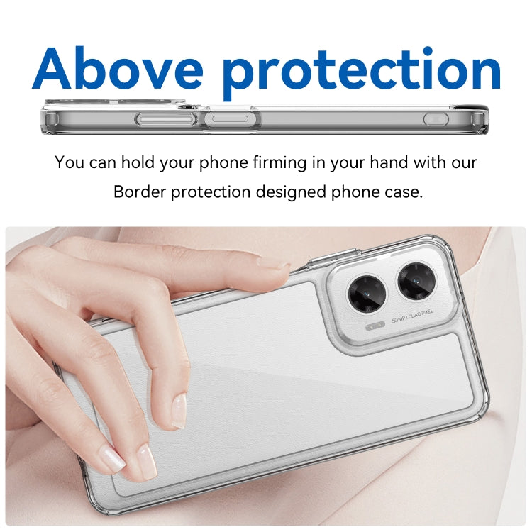 For Motorola Moto G35 5G Colorful Series Acrylic Hybrid TPU Phone Case(Transparent) - free shipping - PMC TechLife - Order now!