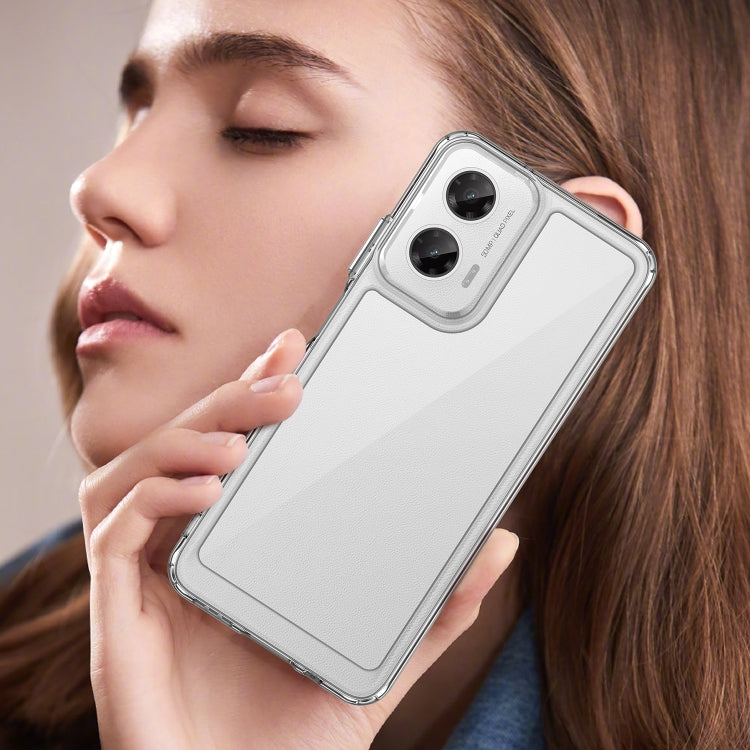 For Motorola Moto G35 5G Colorful Series Acrylic Hybrid TPU Phone Case(Transparent) - free shipping - PMC TechLife - Order now!