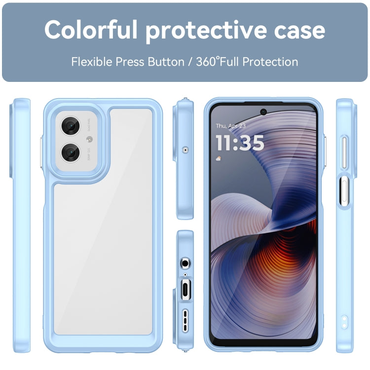 For Motorola Moto G55 5G Colorful Series Acrylic Hybrid TPU Phone Case(Blue) - free shipping - PMC TechLife - Order now!