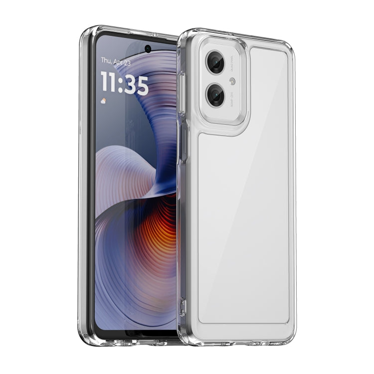 For Motorola Moto G55 5G Colorful Series Acrylic Hybrid TPU Phone Case(Transparent) - free shipping - PMC TechLife - Order now!