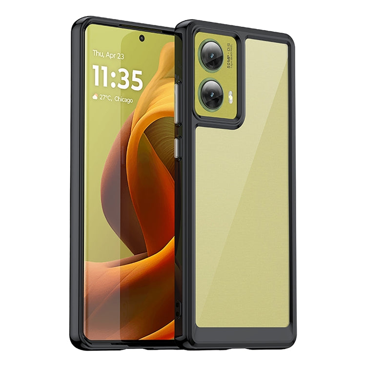 For Motorola Moto G85 Colorful Series Acrylic Hybrid TPU Phone Case(Black) - free shipping - PMC TechLife - Order now!