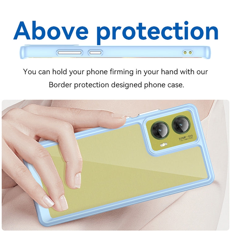For Motorola Moto G85 Colorful Series Acrylic Hybrid TPU Phone Case(Blue) - free shipping - PMC TechLife - Order now!