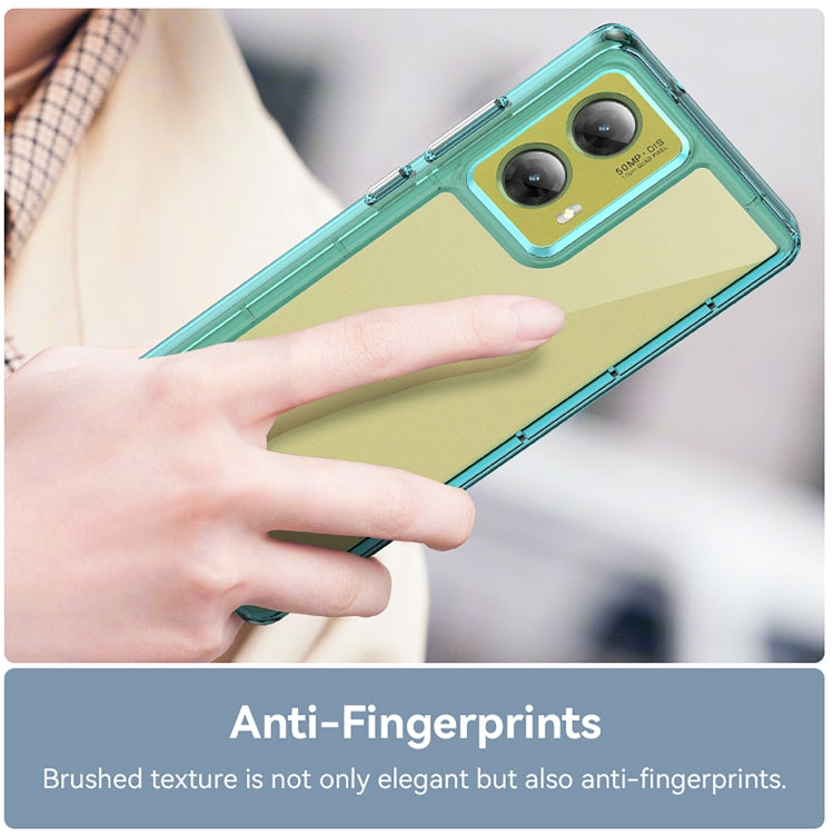 For Motorola Moto G85 Colorful Series Acrylic Hybrid TPU Phone Case(Transparent Blue) - free shipping - PMC TechLife - Order now!