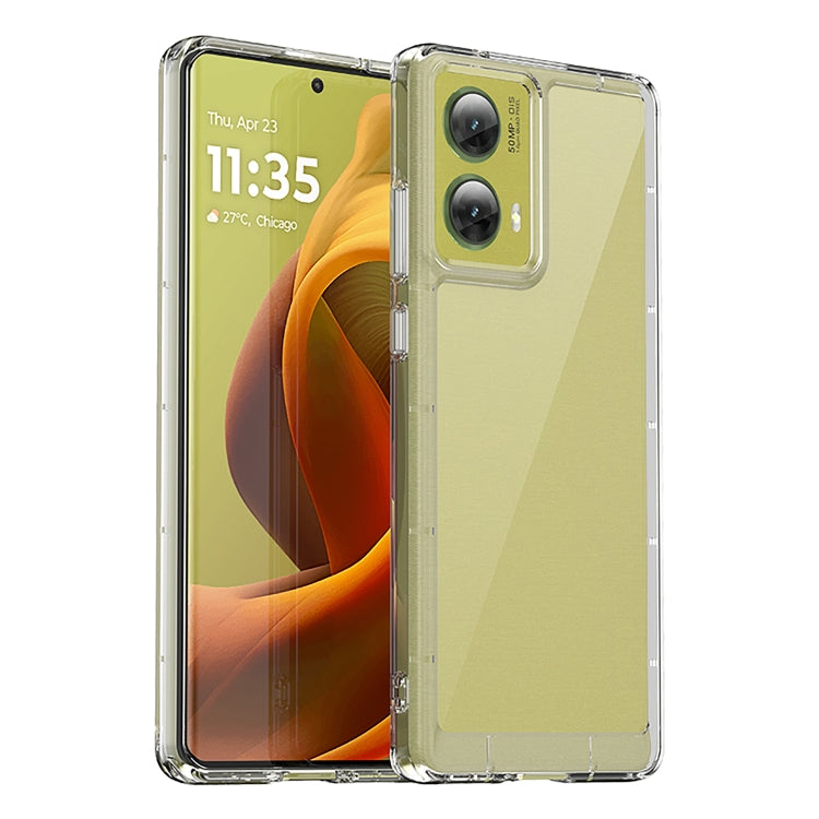 For Motorola Moto G85 Colorful Series Acrylic Hybrid TPU Phone Case(Transparent) - free shipping - PMC TechLife - Order now!