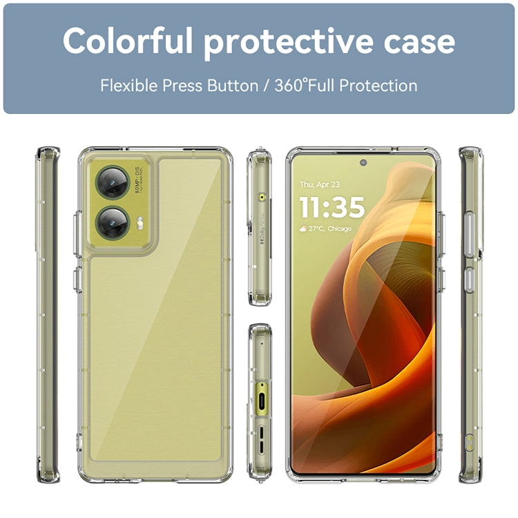 For Motorola Moto G85 Colorful Series Acrylic Hybrid TPU Phone Case(Transparent) - free shipping - PMC TechLife - Order now!