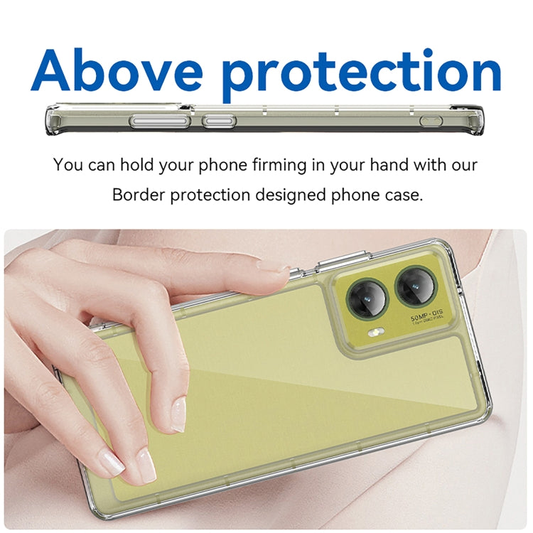 For Motorola Moto G85 Colorful Series Acrylic Hybrid TPU Phone Case(Transparent) - free shipping - PMC TechLife - Order now!