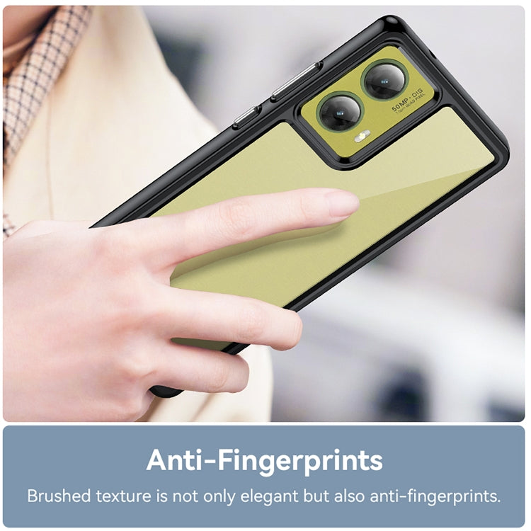 For Motorola S50 Neo Colorful Series Acrylic Hybrid TPU Phone Case(Black) - free shipping - PMC TechLife - Order now!