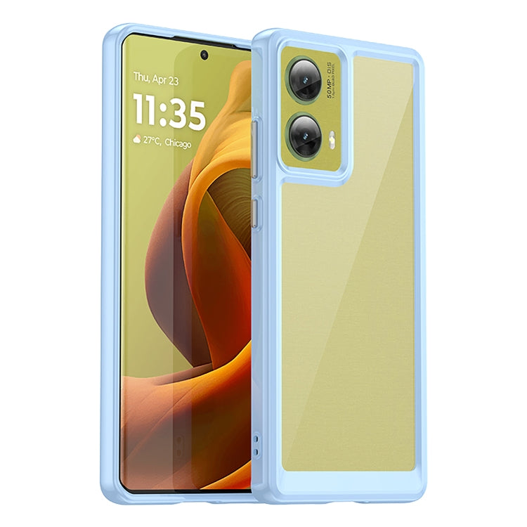 For Motorola S50 Neo Colorful Series Acrylic Hybrid TPU Phone Case(Blue) - free shipping - PMC TechLife - Order now!