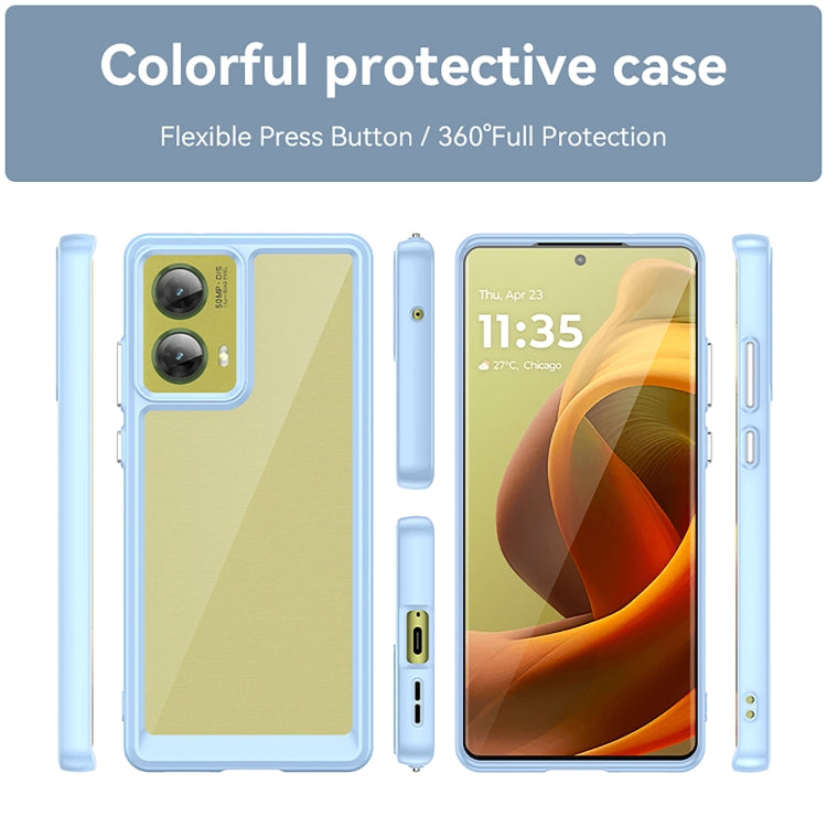 For Motorola S50 Neo Colorful Series Acrylic Hybrid TPU Phone Case(Blue) - free shipping - PMC TechLife - Order now!