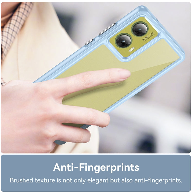 For Motorola S50 Neo Colorful Series Acrylic Hybrid TPU Phone Case(Blue) - free shipping - PMC TechLife - Order now!