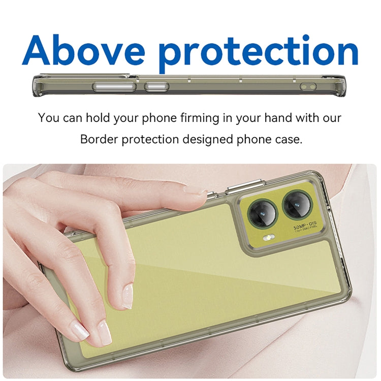 For Motorola S50 Neo Colorful Series Acrylic Hybrid TPU Phone Case(Transparent Grey) - free shipping - PMC TechLife - Order now!