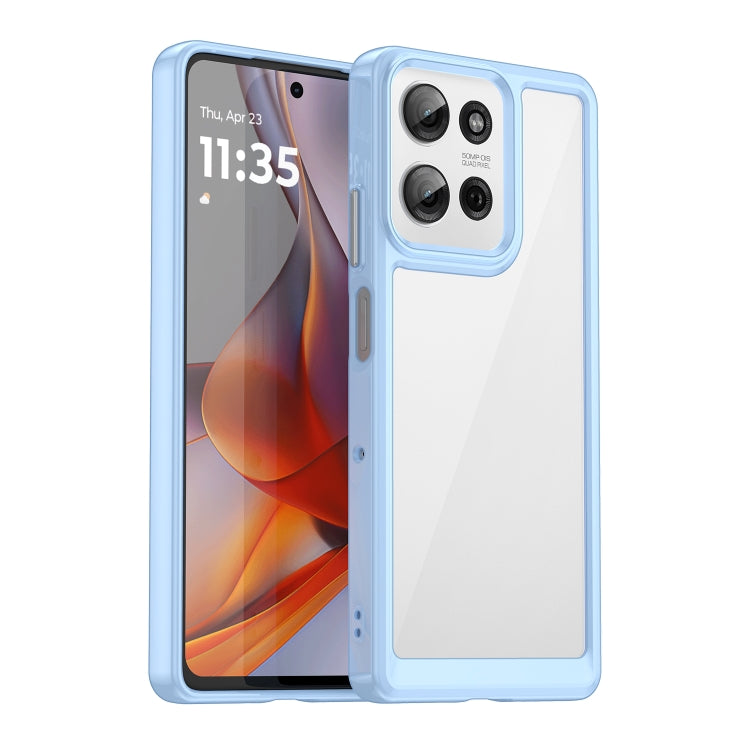 For Motorola Moto G75 5G Colorful Series Acrylic Hybrid TPU Phone Case(Blue) - free shipping - PMC TechLife - Order now!