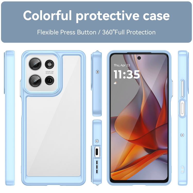 For Motorola Moto G75 5G Colorful Series Acrylic Hybrid TPU Phone Case(Blue) - free shipping - PMC TechLife - Order now!