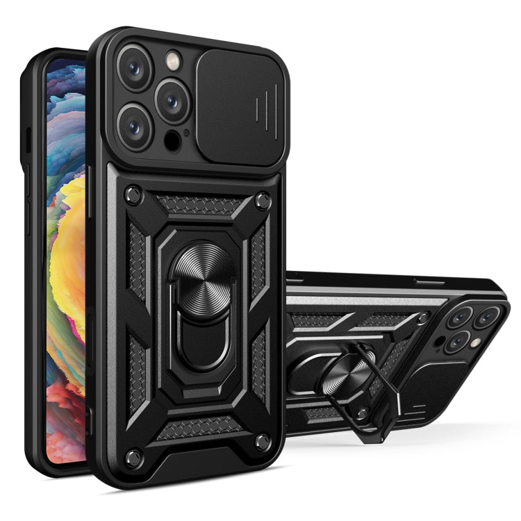 For iPhone 16 Pro Max Sliding Camera Cover Design TPU+PC Phone Case(Black) - iPhone 16 Pro Max Cases by PMC TechLife | Online Shopping South Africa | PMC TechLife | Buy Now Pay Later Mobicred