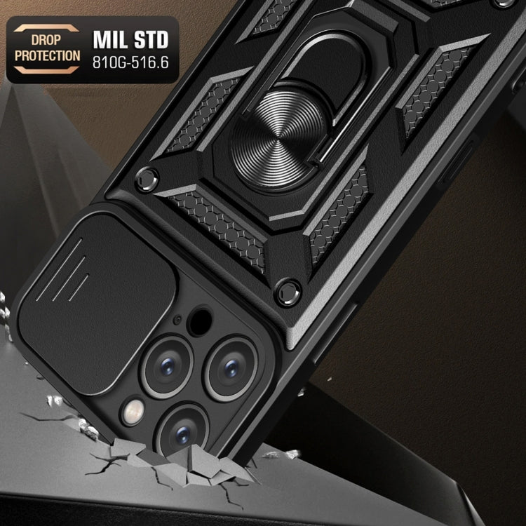 For iPhone 16 Pro Max Sliding Camera Cover Design TPU+PC Phone Case(Black) - iPhone 16 Pro Max Cases by PMC TechLife | Online Shopping South Africa | PMC TechLife | Buy Now Pay Later Mobicred
