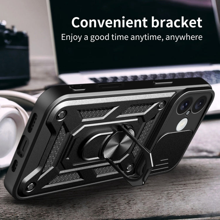 For iPhone 16 Sliding Camera Cover Design TPU+PC Phone Case(Silver) - iPhone 16 Cases by PMC TechLife | Online Shopping South Africa | PMC TechLife | Buy Now Pay Later Mobicred