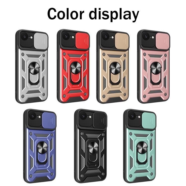 For iPhone 16e Sliding Camera Cover Design TPU+PC Phone Case(Silver) - iPhone 16e Cases by PMC TechLife | Online Shopping South Africa | PMC TechLife | Buy Now Pay Later Mobicred