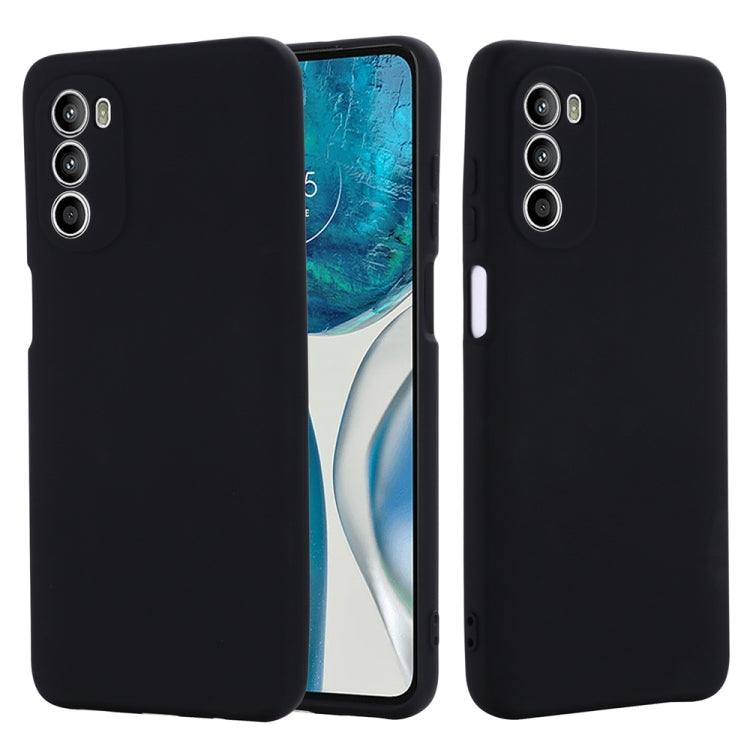 For Motorola Moto G71s 5G Pure Color Liquid Silicone Shockproof Phone Case(Black) - Motorola Cases by PMC TechLife | Online Shopping South Africa | PMC TechLife | Buy Now Pay Later Mobicred