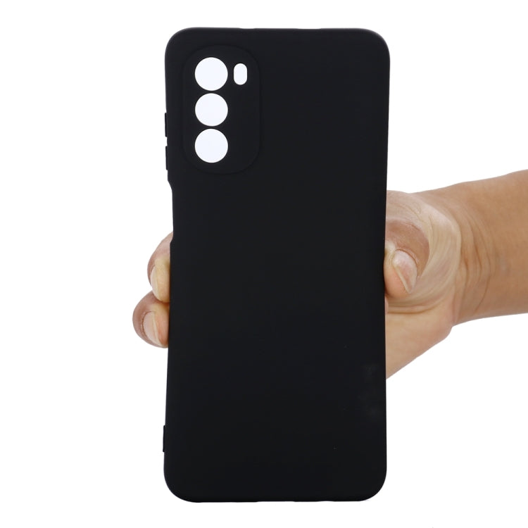 For Motorola Moto G71s 5G Pure Color Liquid Silicone Shockproof Phone Case(Black) - Motorola Cases by PMC TechLife | Online Shopping South Africa | PMC TechLife | Buy Now Pay Later Mobicred