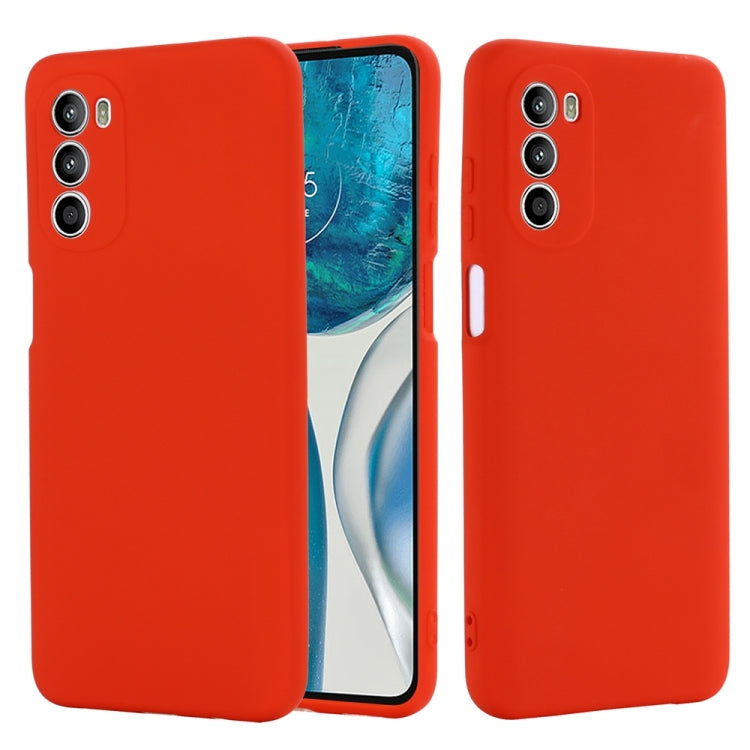 For Motorola Moto G71s 5G Pure Color Liquid Silicone Shockproof Phone Case(Red) - Motorola Cases by PMC TechLife | Online Shopping South Africa | PMC TechLife | Buy Now Pay Later Mobicred
