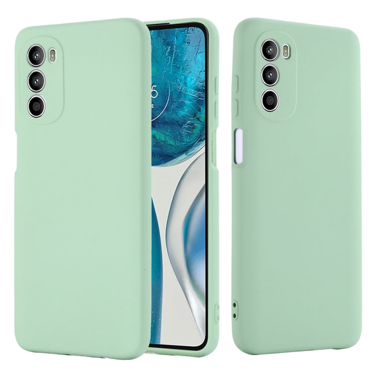 For Motorola Moto G71s 5G Pure Color Liquid Silicone Shockproof Phone Case(Green) - Motorola Cases by PMC TechLife | Online Shopping South Africa | PMC TechLife | Buy Now Pay Later Mobicred