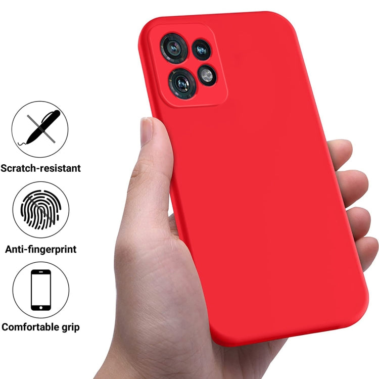 For Motorola Edge 40 Pro/Edge+ 2023/X40 Pure Color Liquid Silicone Shockproof Phone Case(Red) - Motorola Cases by PMC TechLife | Online Shopping South Africa | PMC TechLife | Buy Now Pay Later Mobicred