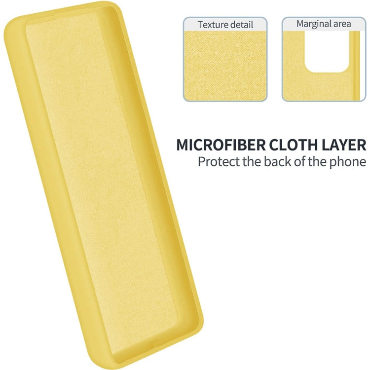 For Motorola Moto G14 Pure Color Liquid Silicone Shockproof Phone Case(Yellow) - Motorola Cases by PMC TechLife | Online Shopping South Africa | PMC TechLife | Buy Now Pay Later Mobicred