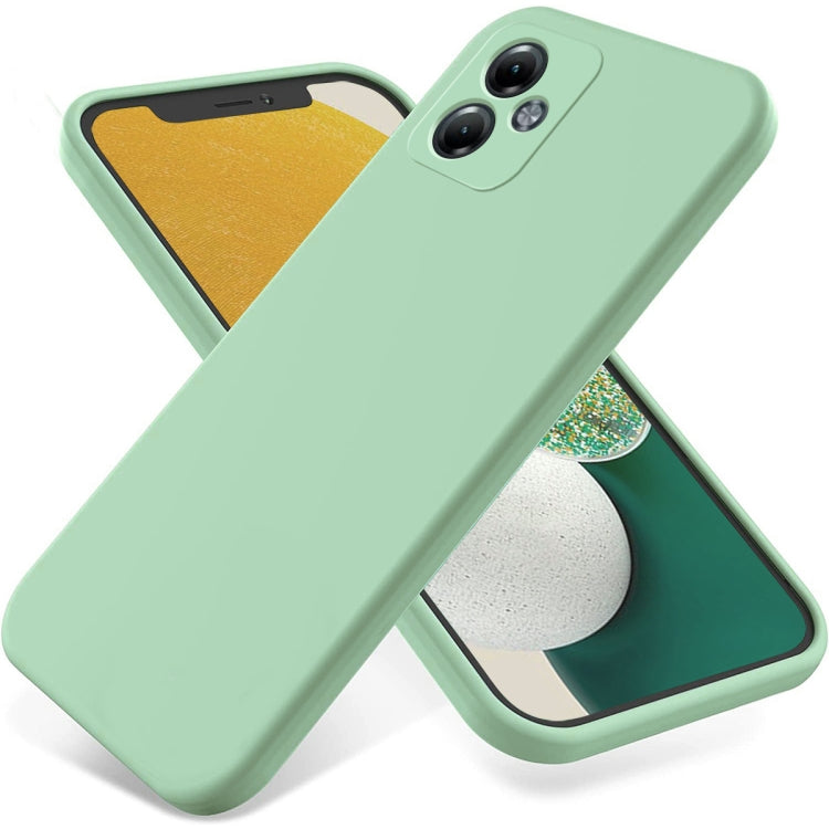 For Motorola Moto G14 Pure Color Liquid Silicone Shockproof Phone Case(Green) - Motorola Cases by PMC TechLife | Online Shopping South Africa | PMC TechLife | Buy Now Pay Later Mobicred