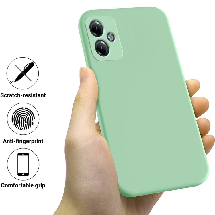 For Motorola Moto G14 Pure Color Liquid Silicone Shockproof Phone Case(Green) - Motorola Cases by PMC TechLife | Online Shopping South Africa | PMC TechLife | Buy Now Pay Later Mobicred