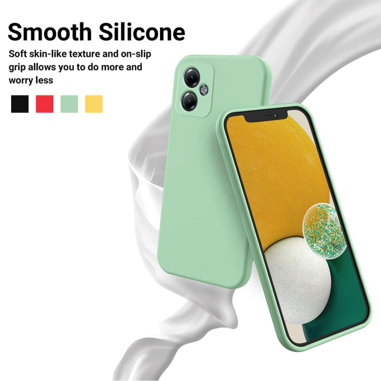 For Motorola Moto G14 Pure Color Liquid Silicone Shockproof Phone Case(Green) - Motorola Cases by PMC TechLife | Online Shopping South Africa | PMC TechLife | Buy Now Pay Later Mobicred