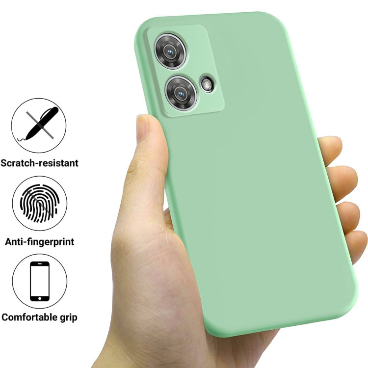 For Motorola Edge 40 Neo Pure Color Liquid Silicone Shockproof Phone Case(Green) - Motorola Cases by PMC TechLife | Online Shopping South Africa | PMC TechLife | Buy Now Pay Later Mobicred