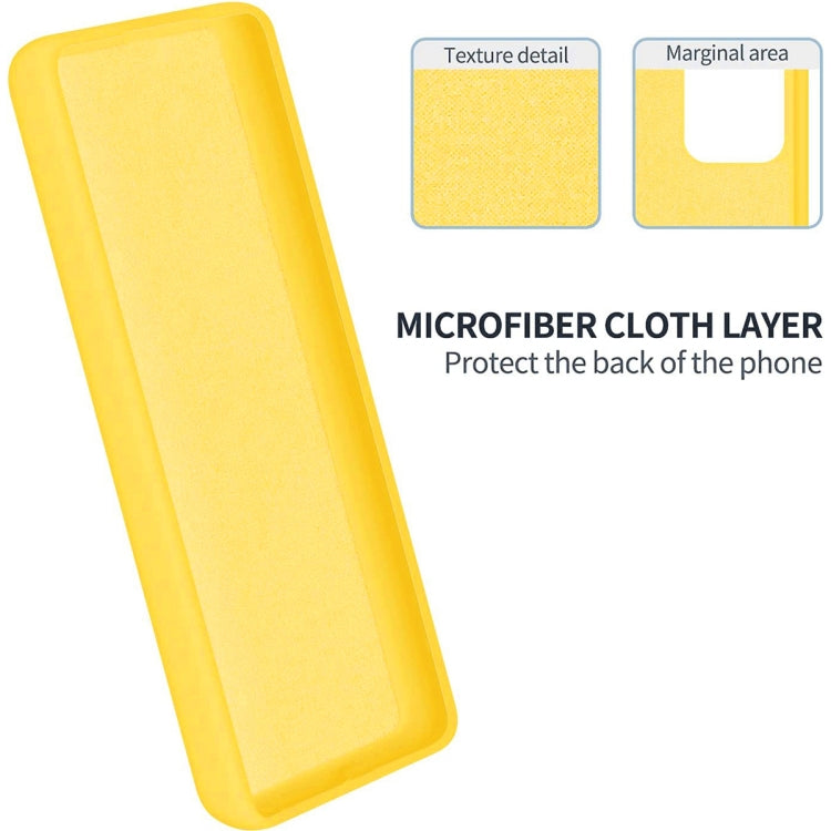 For Motorola Moto G54 Power Pure Color Liquid Silicone Shockproof Phone Case(Yellow) - Motorola Cases by PMC TechLife | Online Shopping South Africa | PMC TechLife | Buy Now Pay Later Mobicred