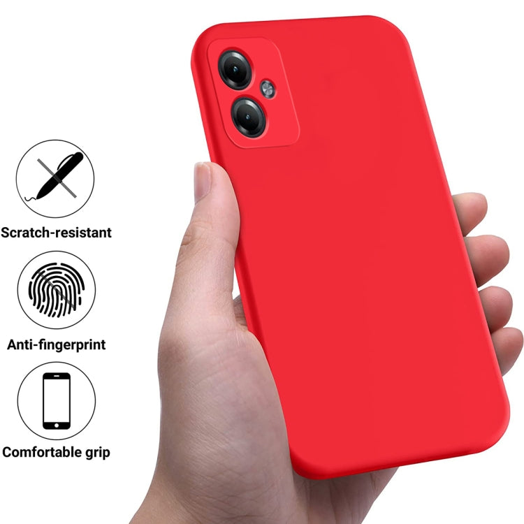 For Motorola Moto G54 Power Pure Color Liquid Silicone Shockproof Phone Case(Red) - Motorola Cases by PMC TechLife | Online Shopping South Africa | PMC TechLife | Buy Now Pay Later Mobicred