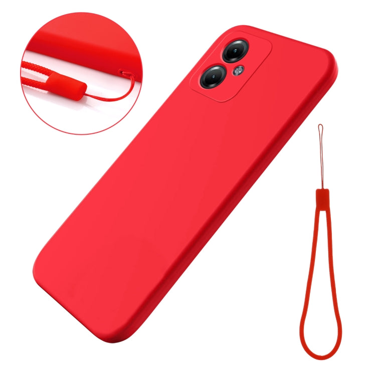 For Motorola Moto G54 Power Pure Color Liquid Silicone Shockproof Phone Case(Red) - Motorola Cases by PMC TechLife | Online Shopping South Africa | PMC TechLife | Buy Now Pay Later Mobicred