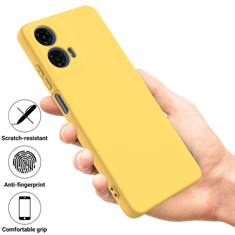For Motorola Moto G04 / G24 Solid Color Liquid Silicone Dropproof Full Coverage Phone Case(Yellow) - free shipping - PMC TechLife - Order now!