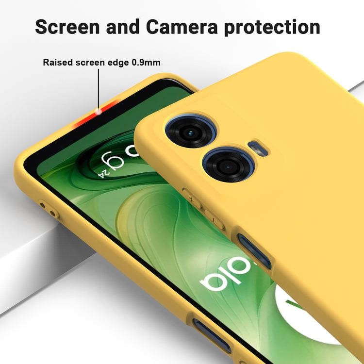 For Motorola Moto G04 / G24 Solid Color Liquid Silicone Dropproof Full Coverage Phone Case(Yellow) - free shipping - PMC TechLife - Order now!