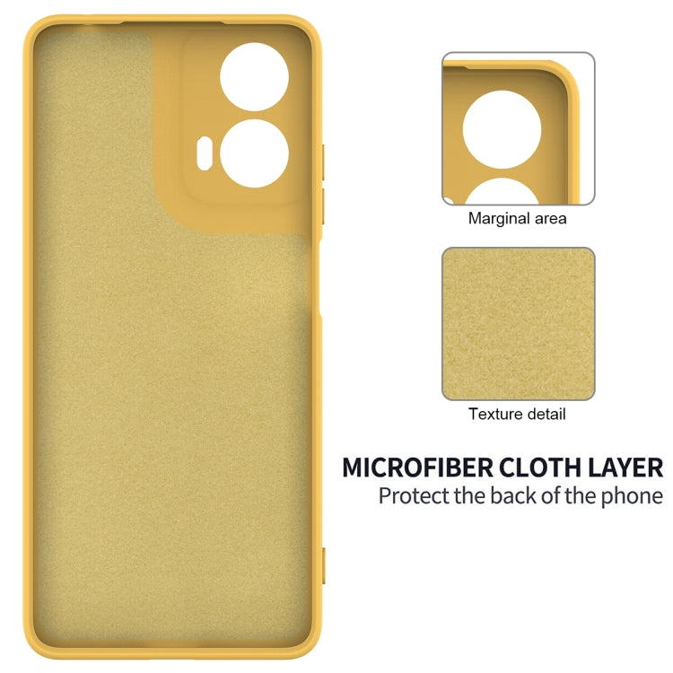 For Motorola Moto G04 / G24 Solid Color Liquid Silicone Dropproof Full Coverage Phone Case(Yellow) - free shipping - PMC TechLife - Order now!