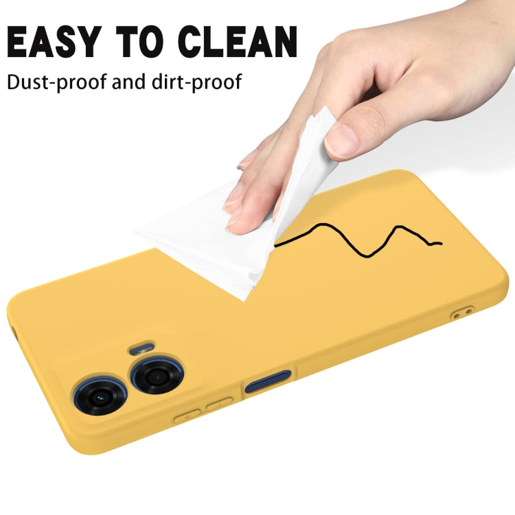 For Motorola Moto G04 / G24 Solid Color Liquid Silicone Dropproof Full Coverage Phone Case(Yellow) - free shipping - PMC TechLife - Order now!