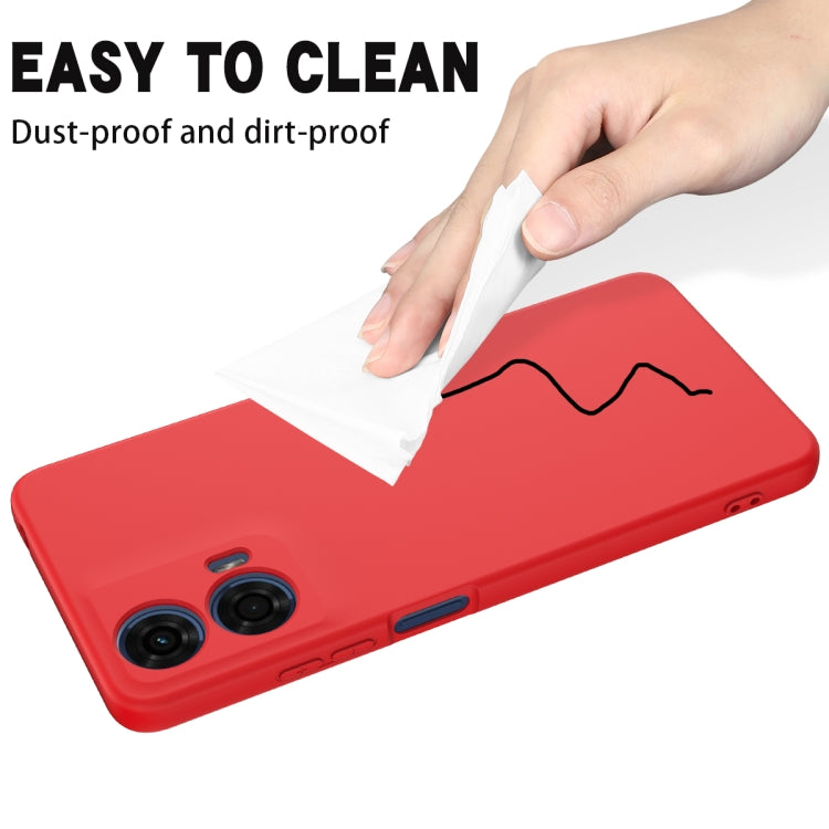 For Motorola Moto G04 / G24 Pure Color Liquid Silicone Shockproof Phone Case(Red) - Motorola Cases by PMC TechLife | Online Shopping South Africa | PMC TechLife | Buy Now Pay Later Mobicred
