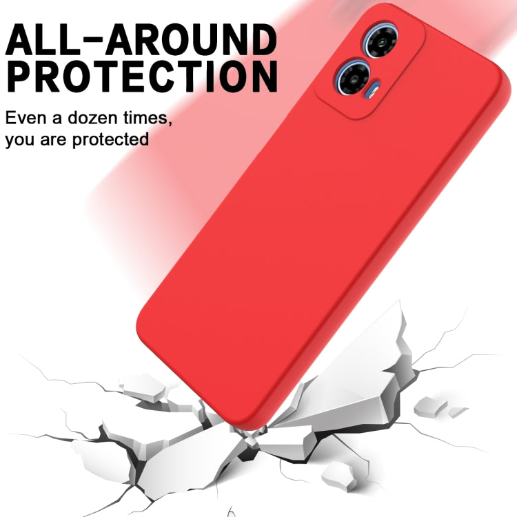 For Motorola Moto G34 Pure Color Liquid Silicone Shockproof Phone Case(Red) - Motorola Cases by PMC TechLife | Online Shopping South Africa | PMC TechLife | Buy Now Pay Later Mobicred