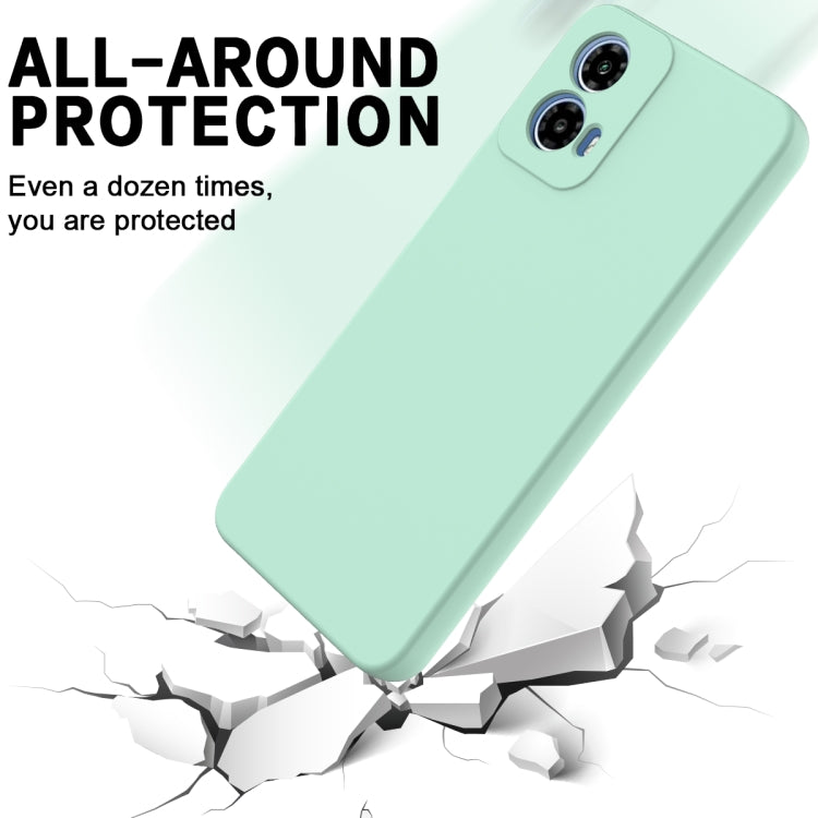 For Motorola Moto G34 Pure Color Liquid Silicone Shockproof Phone Case(Green) - Motorola Cases by PMC TechLife | Online Shopping South Africa | PMC TechLife | Buy Now Pay Later Mobicred